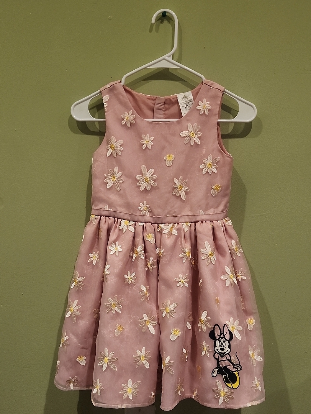 Disney's Minnie Mouse Daisy Embroidered Sleeveless Party Dress